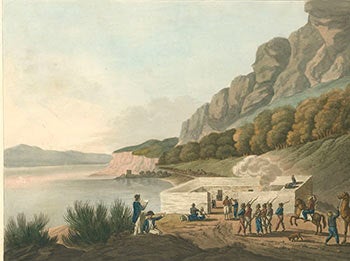 Item #51-3630 Picturesque Scenery in the Holy-Land and Syria. Delineated during the Campaigns of 1799 and 1800. Extra illustrated with plates from Luigi Mayer, "Views in Palestine," 1804. First folio edition. F. B. Spilsbury, Vivares H. Merke, Bell, Chandler, J. C. Stadler, Francis B., artists.