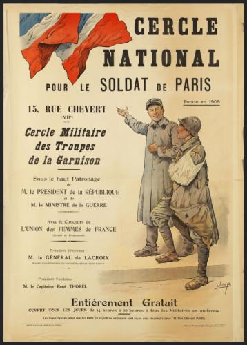 Item #51-3654 Cercle National pour le soldat de Paris. First edition. dessinateur JOB, dit Jacques-Marie-Gaston Onfroy de Bréville, 1858 - 1931.