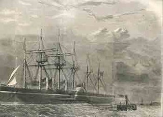Item #51-3661 Group of large format wood-engravings of the Great Eastern Steamship. First...