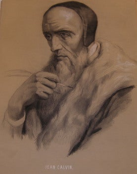 Item #51-3672 Portrait of Jean Calvin. First edition. Thomas Theodor Heine