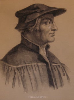 Item #51-3673 Portrait of Huldreich Zwingli. First edition. Thomas Theodor Heine