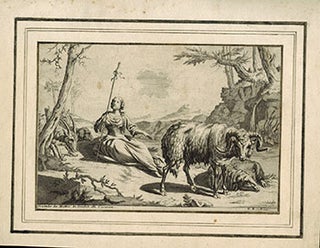 Item #51-3688 A Shepherdess with Rams. Rustende herderin met rams. First edition. Elias after...