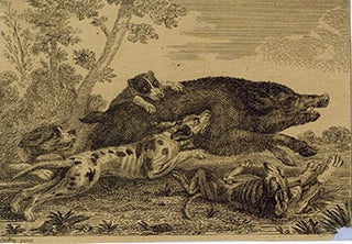 Item #51-3696 Dogs Attacking a Wild Boar. First edition. Jean-Baptiste - In the Style of Oudry,...