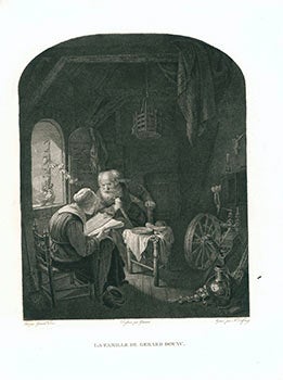 Dou, After: Gerard; Johannes Pieter de Frey, engraver; Felice Giani, draughtsman - La Famille de Gearad Douw. First Edition
