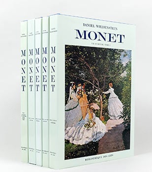 Item #51-3714 Claude Monet. 1840-1926. Biographie et catalogue raisonné. Complete Set. 5 volumes. New. Daniel Wildenstein, Rodolphe Walter, Sylvie Crussard.