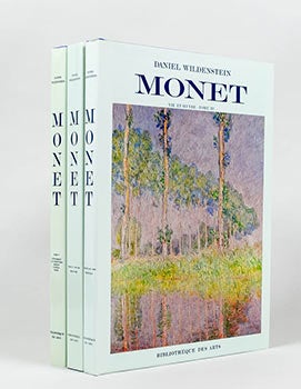 Item #51-3715 Claude Monet. 1840-1926. Biographie et catalogue raisonné. Complete Set. 5 volumes. New. Daniel Wildenstein, Rodolphe Walter, Sylvie Crussard.