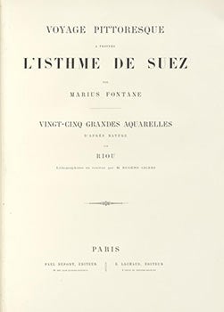 Item #51-3724 Voyage pittoresque à travers l'isthme de Suez. [Suez Canal Egypt] First edition....