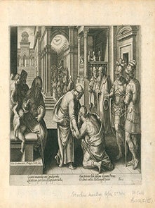 Item #51-3778 Engraving from Acta Apostolorum (Acts of the Apostles). The gentile centurion,...