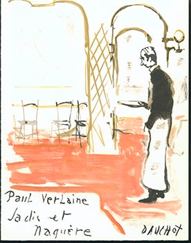 Item #51-3807 Poster for "Jadis et Naguère" by Paul Verlaine. First edition. Gabriel Dauchot,...