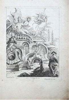 Item #51-3813 A collection of 18th Rococo designs; engravings of furniture, building facades,...