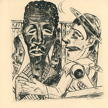 Item #51-3823 Der Neger. (The Negro). First edition of the Drypoint. Max Beckmann.