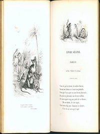 Fables de Florian illustrées par J.J. Grandville suivies de Tobie et Ruth poëmes tirés de l'Ecriture sainte et précédées d'une notice sur la vie et les ouvrages de Florian par P.J. Stahl. Second original edition.