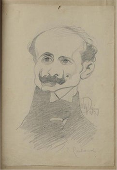 Item #51-3860 Portrait of Edmond Rostand. Original drawing. Willy Pogany, William Andrew Pogany,...