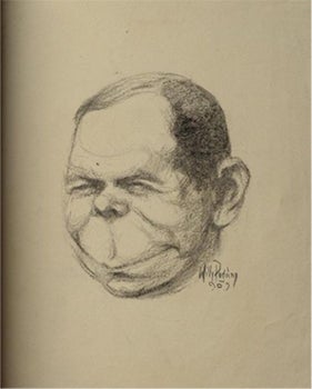 Item #51-3864 Portrait Caricature of a Man. Original Drawing. Willy Pogany, William Andrew...