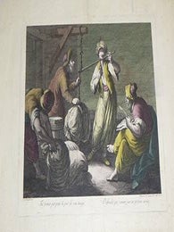 Item #51-3876 "La pesatura". "Fit fermer par pitié le port de son rivage, Défendit que jamais,...