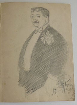 Item #51-3888 Portrait of a Gentilhomme... . Original drawing. Willy Pogany, William Andrew...