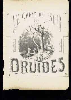 Item #51-3912 Original drawing by Joseph-Emmanuel Van Driesten for the cover of a projected ...