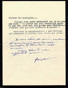Item #51-3918 Autograph letters from Gaston de B&eacute;arn to Vincent to Jacques Des Roches, (pseudonym of Jean-Gabriel Vacheron). Gaston de Galard de B&eacute;arn, recipient writer and Jacques Des Roches, writer, recipient Jacques Des Roches, Jean-Gabriel Vacheron.