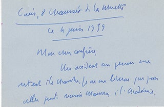 Item #51-3947 Letter from Henry Bordeaux de l’Académie française(to Jacques Des Roches,...