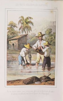 Les petits voyageurs en Californie. First edition. [Birdseye vies of San Francisco from 1853]