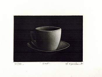 Item #51-3960 Cup. First edition of the Aquatint. John D. Marchant.