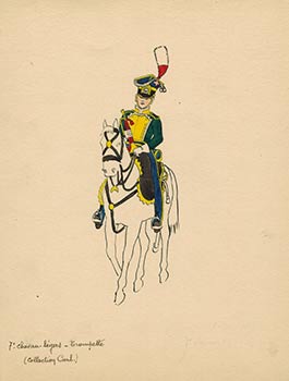 Carl (after) - 7e Chevau-Lger - Trompette. Polonais. 1818. Original Watercolor