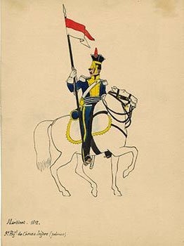 Item #51-4069 9e Regt. de Chevau-légers (polonais.) .Original watercolor. Aaron Marinet, after