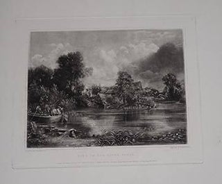Item #51-4075 View on the River Stour. Original mezzotint. David after John Constable Lucas
