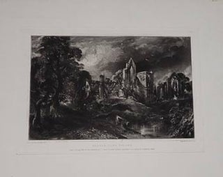 Item #51-4077 Castle Acre Priory. Original mezzotint. David after John Constable Lucas, 1802 - 1881