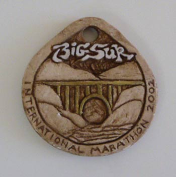 Item #51-4079 Big Sur International Marathon. 2002. Ceramic plaque. Big Sur Marathon Artist.