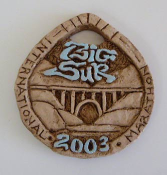Item #51-4080 Big Sur International Marathon. 2003. Ceramic plaque. Big Sur Marathon Artist.