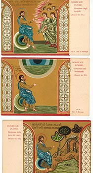 Item #51-4082 A Collection of cards printed in gold of the Monreale-Duomo. First editions. G....