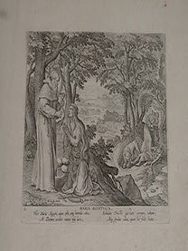 Solitudo, sive vitæ foeminarum anachoritarum, ab Adriano Collardo collectæ atque expressæ : A. Cornelio Kiliano Dufflaeo Carmine elegiaco explanatæ (Female Hermits in Landscapes). First edition.