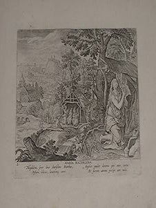 Solitudo, sive vitæ foeminarum anachoritarum, ab Adriano Collardo collectæ atque expressæ : A. Cornelio Kiliano Dufflaeo Carmine elegiaco explanatæ (Female Hermits in Landscapes). First edition.