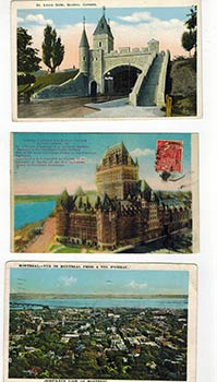 Item #51-4104 A collection of picture postcards of Canada, mainly Québec. Canadian postcards