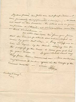 Item #51-4107 Autograph letter from Aaron Burr to Martha Bradstreet. Aaron Burr