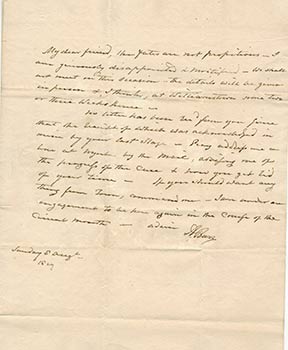 Item #51-4107 Autograph letter from Aaron Burr to Martha Bradstreet. Aaron Burr