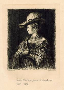 Item #51-4143 A Collection of Etchings after Rembrandt from the Gazette des Beaux-Arts. First editions. After. William Unger Rembrandt, Engravers, Massaloff, Jules Jacquemart, Rajon, . Aqlbert Adrail, L. Mulller, Baudran, Edm. Ramus, Léopold Flameng, Koepping, Waltner.
