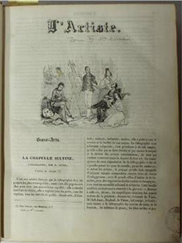 L'Artiste : journal de la littérature et des beaux-arts. 2 volumes for 1834. Vols. VII and VIII. First edition.