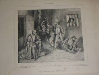 Item #51-4181 Le Tasse en prison. First edition of the lithograph. Achille after Eugène...