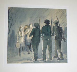 A collection of 22 original watercolors documenting the rise and fall of the German occupation of Charentes-Maritime and the Gironde, France as experienced by the American artist Herman Armour Webster and his wife, Germaine, 1941-1944.