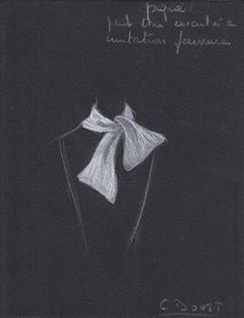 Item #51-4224 A Collection of 46 original pastel designs for scarves, collars and chemises by the...