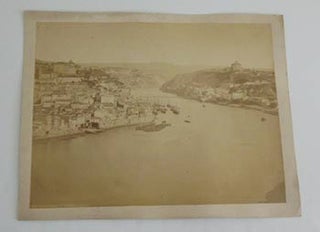 Item #51-4229 View of the Maria Pia Bridge connecting Porto, and Serra do Pilar. Original...