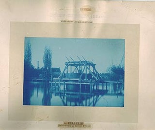 Item #51-4232 View of the pont sur le Doubs, à Dole, under construction Original photograph....