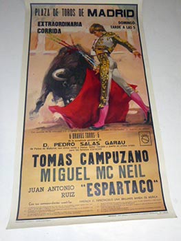 Item #51-4276 Plaza de Toros Madrid. First edition of the poster. Vicente B. Vicenç...