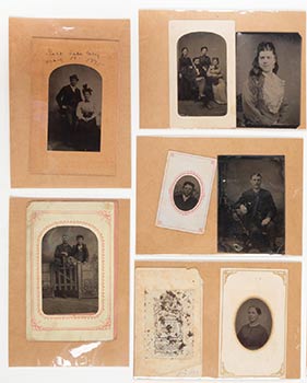 Item #51-4297 Collection of 14 Tintype Portraits of Gentlemen, Ladies or Children. Original...
