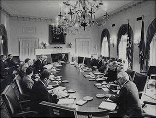 Item #51-4300 Richard Nixon Cabinet Meeting of May 8, 1971. Original photograph. Official White...