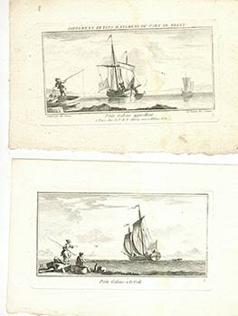 Item #51-4365 Différens petits bâtimens du Port de Brest. (Différents petits bâtiments du Port de Brest). First edition of the engravings. Marie-Élisabeth Ozanne, Jeanne Francoise Ozanne, 1739–1797, 1735 - 1795.
