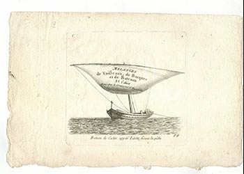 Item #51-4367 Mélanges de vaisseaux, de barques et de bateaux. 3e [7e] Cahier. First edition of the engravings. Pierre dit "Ozanne le Cadet Ozanne, né à Brest en 1737. Il est mort en 1813 à Brest.