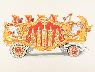 Item #51-4388 Ringling Bros. and Barnum & Bailey circus wagon silkscreen with classical figures....